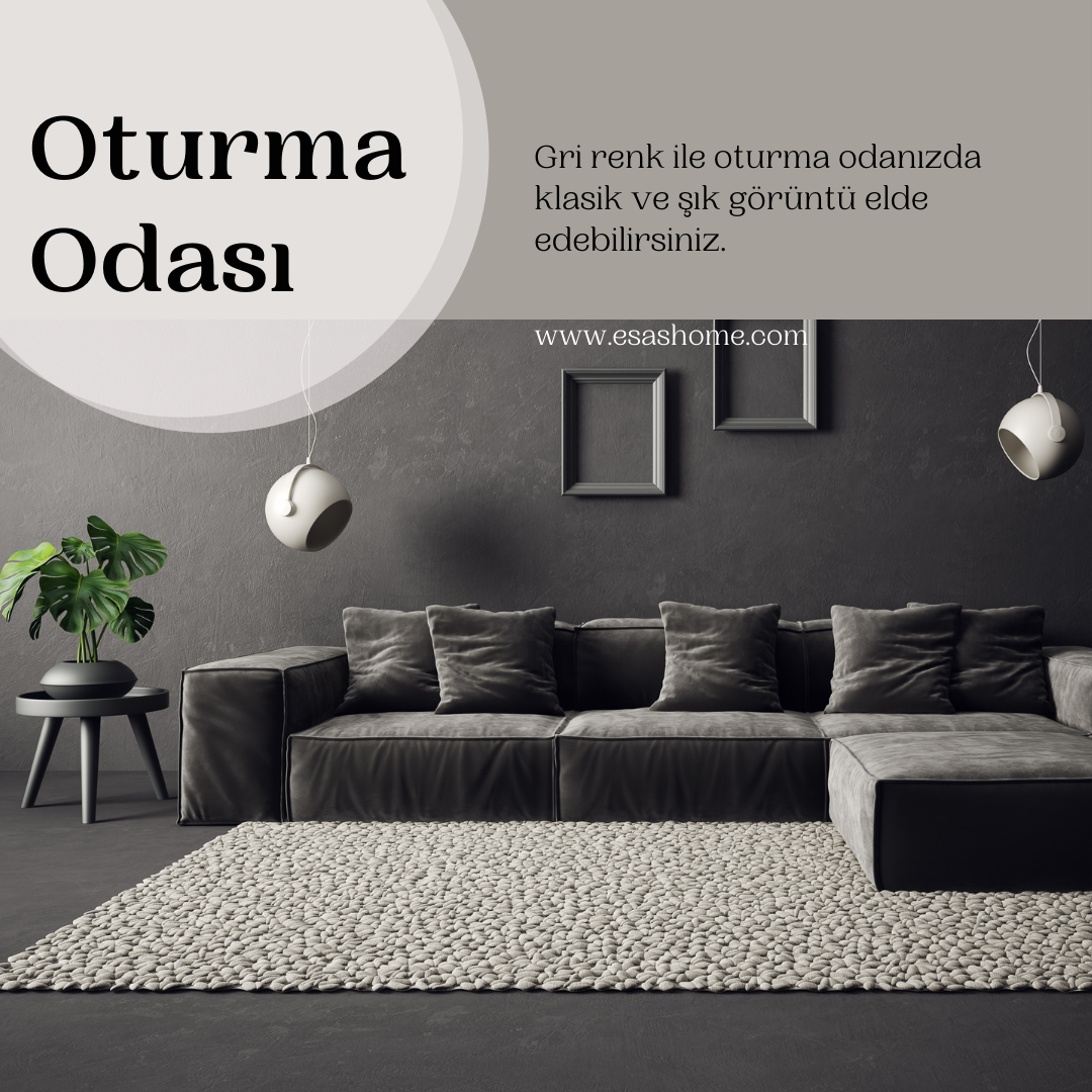 Gri Beyaz Ev Dekorasyonu