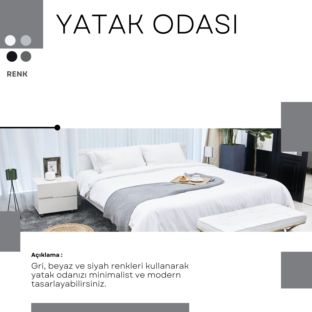 Gri ile Uyumlu Renkler Dekorasyon