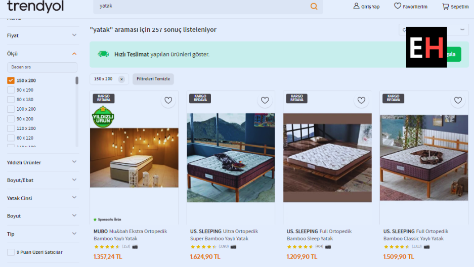 trendyol us sleeping yatak degerlendirmesi
