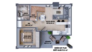 mustakil ev plani 3